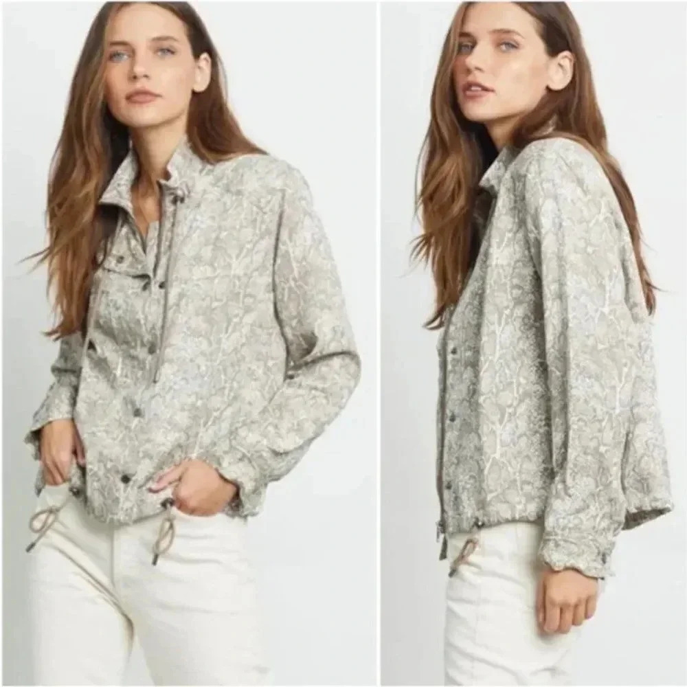 Rails Tennessee Utility Jacket Sand Snakeskin Full Zip Size XS